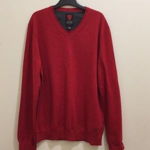 Strellson red v neck sweater